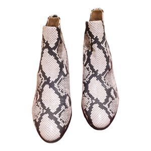 Franco Sarto boots Roar snakeskin pattern black and white size 9.5